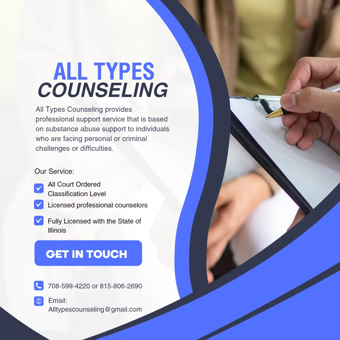 All Types Counseling — Psychotherapy in S Roberts Rd Ste 205, Chicago