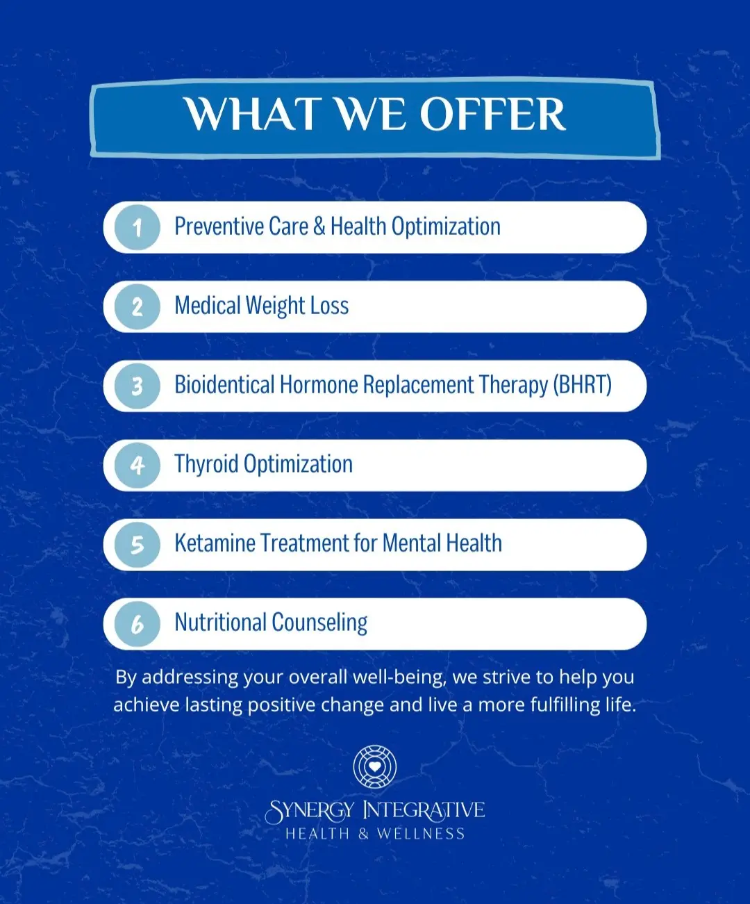 Synergy Integrative Health & Wellness — Diet & Nutrition in Oak Park, Chicago