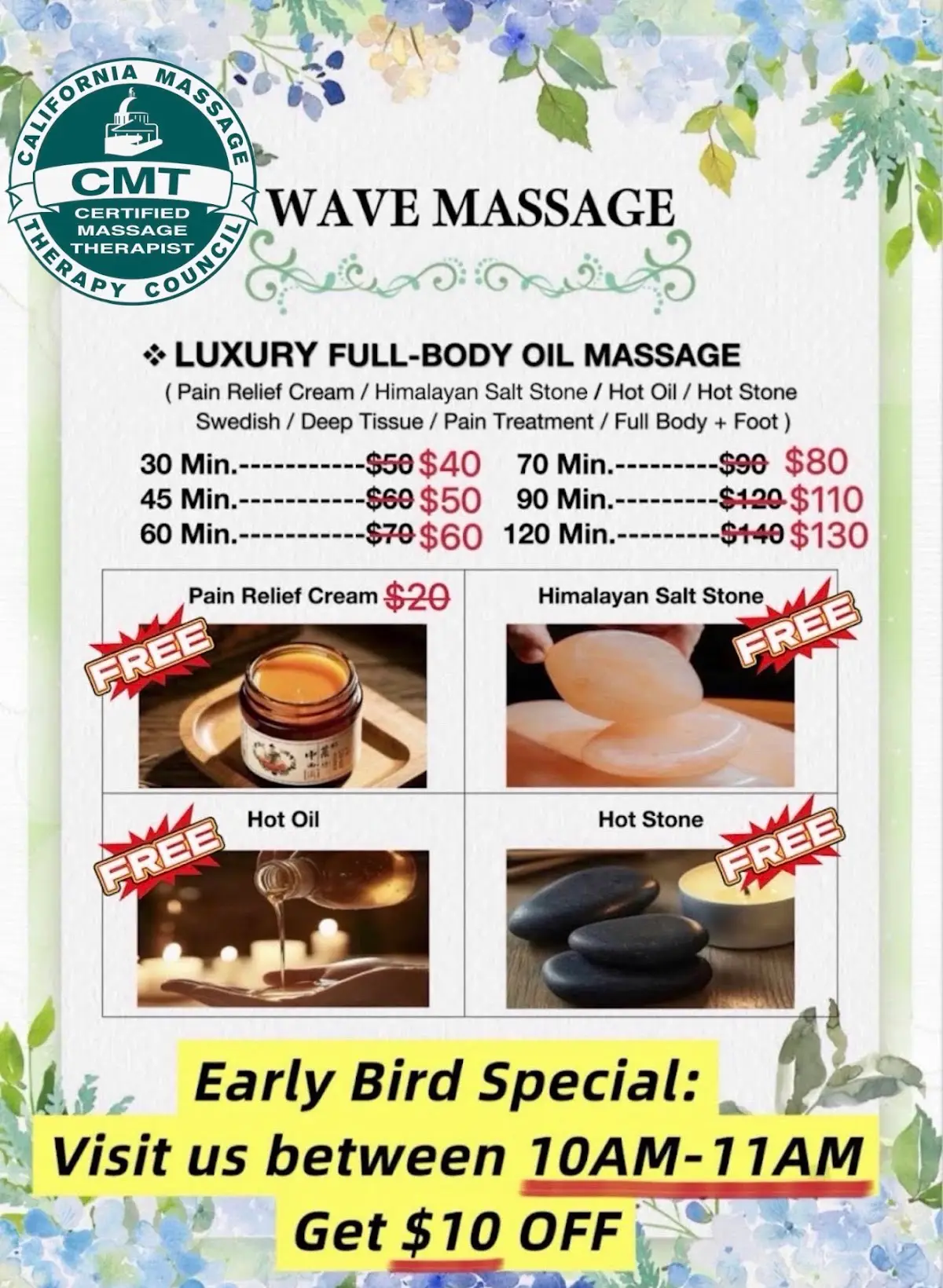 WAVE MASSAGE — Massage Therapy in S Vermont Ave, Los Angeles