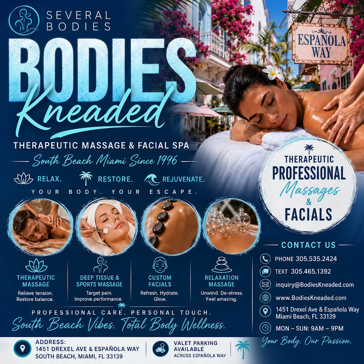 Bodies Kneaded Massage Spa South Beach Miami — Massage Therapy in Drexel Avenue &, Miami
