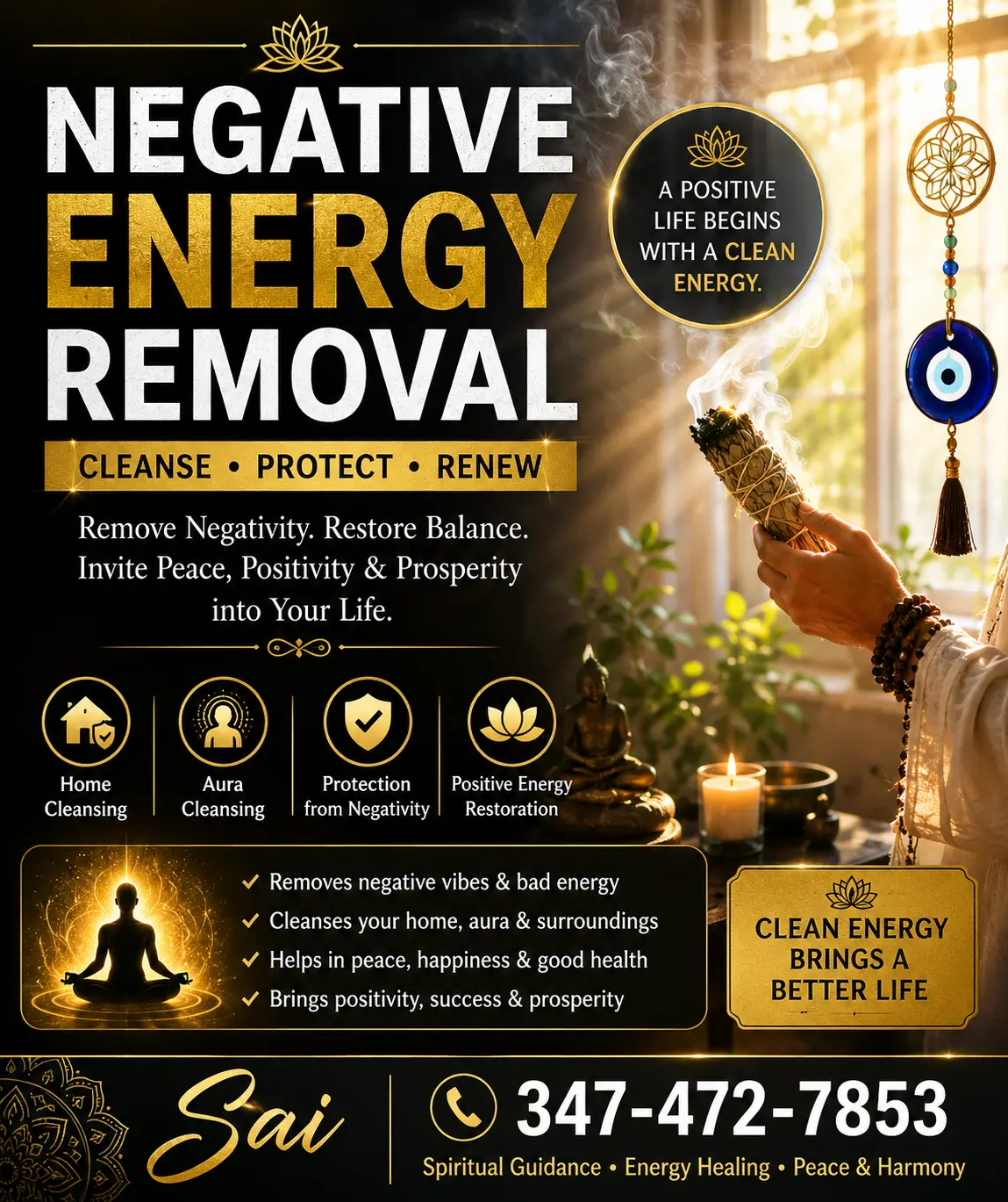 Sai Krishnam - Ji Astrologer psychic Spiritual healer negative energy removal in NEWYORK — Reiki & Energy Medicine in E 18th St, New York